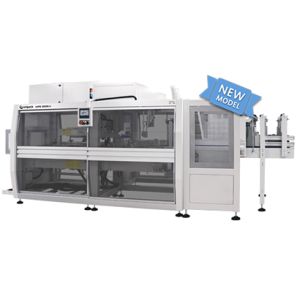 Automatic wrap-around case packers with in-line infeed